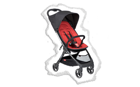 go™ bébé léger à quatre roues poussette avec revêtement de siège couleur piment