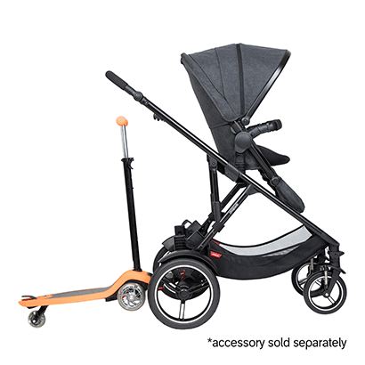 phil&teds voyager can be used with all kinds of accessories_charcoal