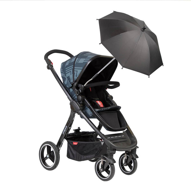phil&teds shade stick umbrella attached to mod buggy_black