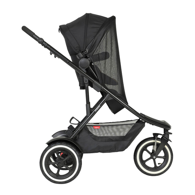 phil&teds sport verso main seat and double kit sun mesh cover on buggy side view_default