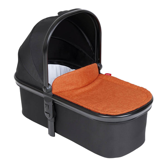 phil&teds snug  carrycot  con rustlid 3/4 view_rust