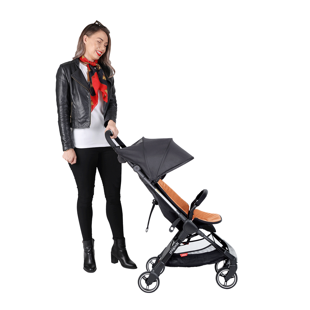 go 2020+ compact umbrella stroller one hand fast fold in action gif