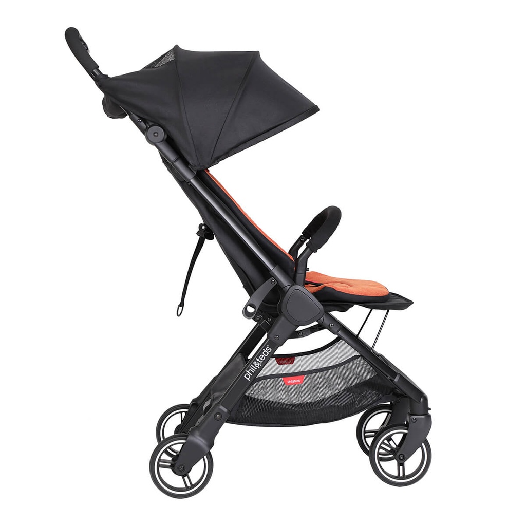 go 2020+ compact umbrella stroller in upright riding mode from side on